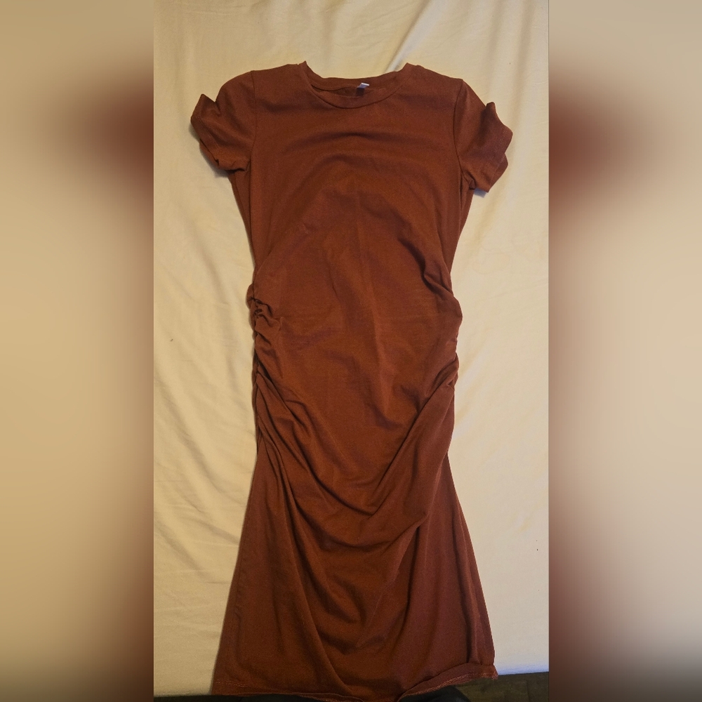 Dark Maroon Women's Maternity Dress